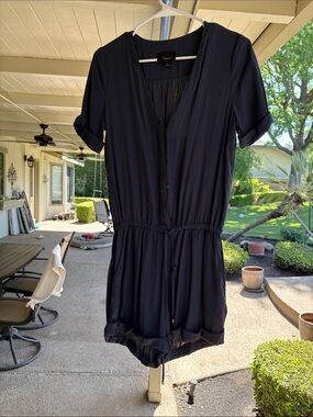 Navy Short Sleeve Romper